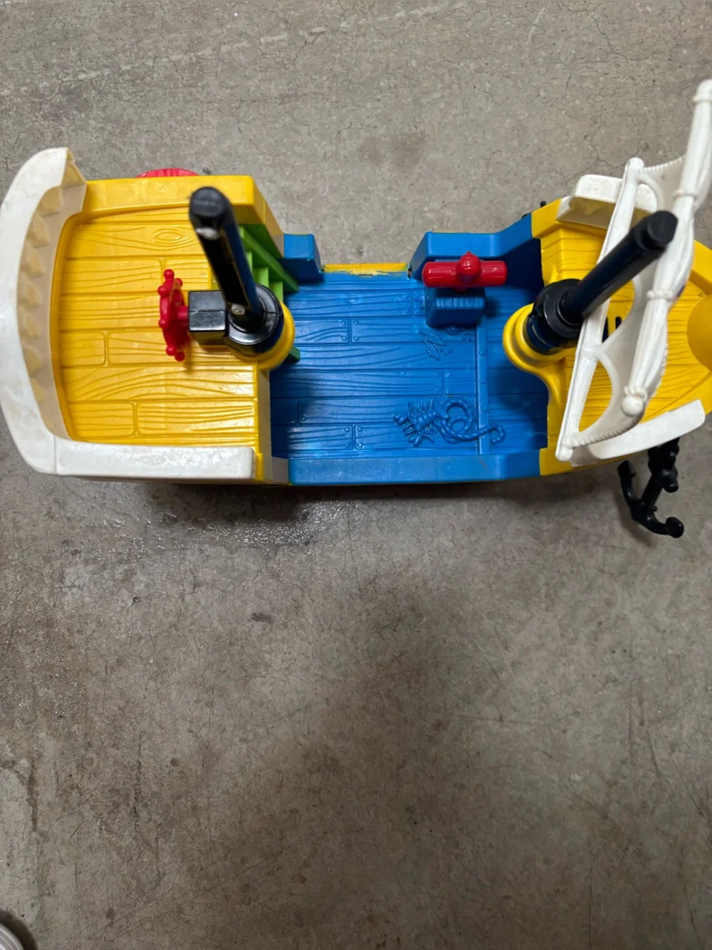 Kids Pirate Ship Playset in Yellow and Brown - Imaginative Playset